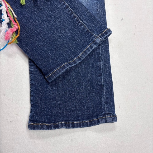 Levi's Signature Jeans Hand Painted Pink Daisy Flower Braided Belt Women's 14S - Picture 4 of 13